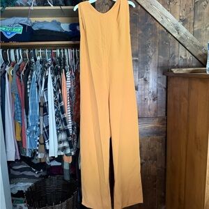 Orange Sleeveless Jumpsuit